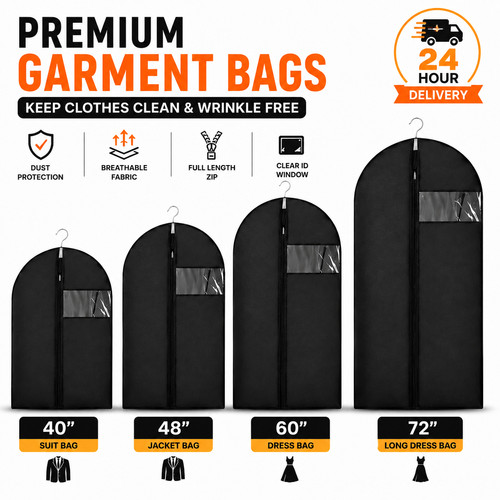 Hanging garment bags zip - bags,