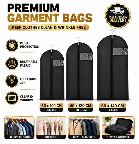Hanging garment bags zip - garment,