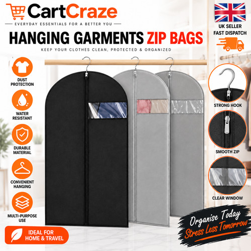 Hanging garment bags zip - garment, up