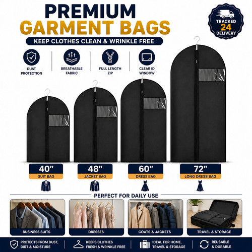 Hanging garment bags zip - garment,